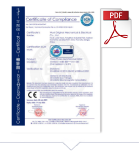 CE certificate OMEC - OMEC Motors | Electric Motors