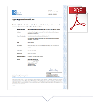 Marine certificate LR OMT and OMD